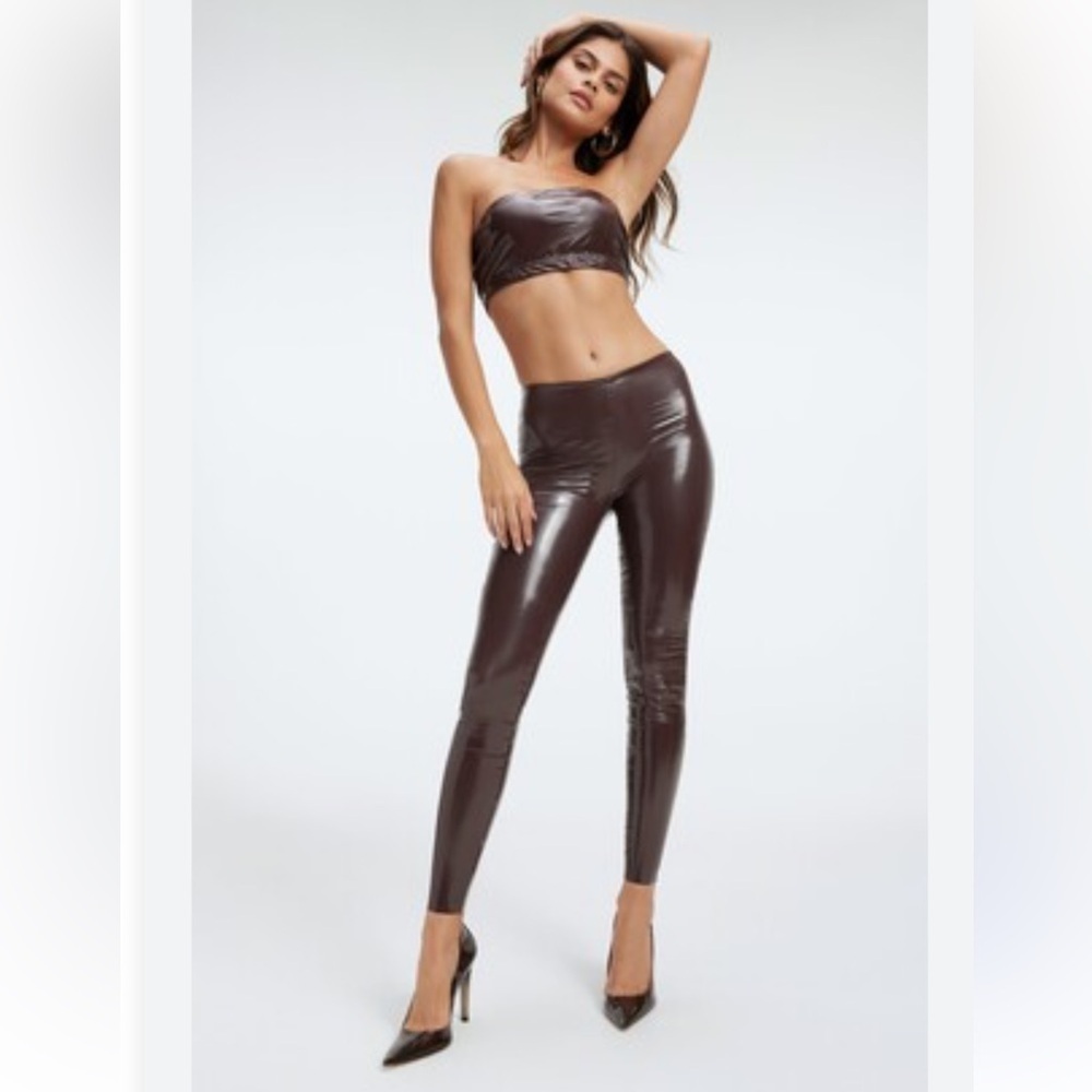 Good American comando S 1 Shiny Brown Leggings